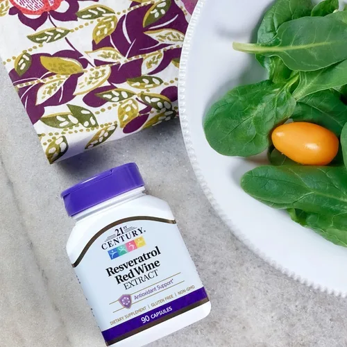 Vista 4 de 21st Century Cápsulas de extracto de vino tinto de resveratrol, 90
