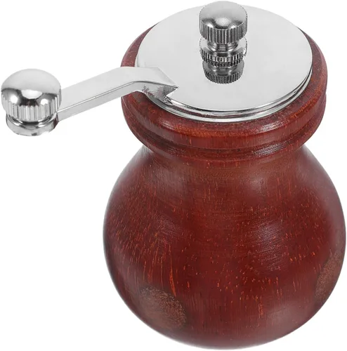 Wooden Manual Small Pepper Mill and Sea Salt Grinder with Ceramic Core Refillable Spice Grinder for Kitchen Home Cooking