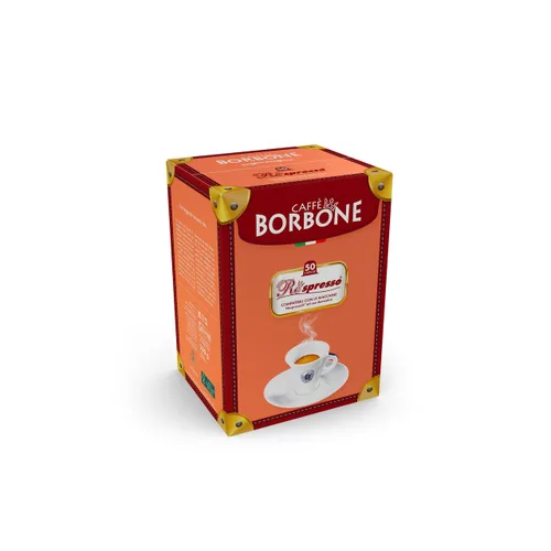 Vista 2 de Caffè Borbone 50 cápsulas de café compatibles con Nespresso Black Blend, no compatible con Vertuo, sabor intenso y marcado, tostado y recién