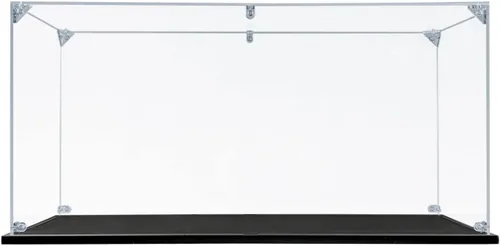 Vista 4 de Vitrina acrílica compatible con Cazafantasmas ECTO-1 #10274, vitrina a prueba de polvo (solo funda) (juegos de Lego no incluidos)