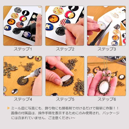 Vista 5 de dophee Cabujón ovalado de vidrio para hacer joyas, azulejos de cúpula transparente con parte trasera plana, azulejos de camafeo con cuentas