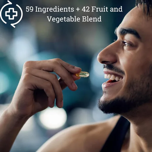 Vista 9 de Daily 7 Essentials, complejo adaptógeno y vitamina D3 + K2 masticables para hombre