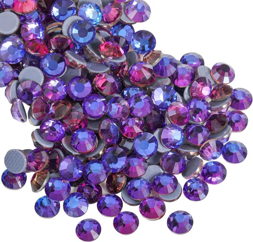 Vista 101 de Beadsland Hotfix - 1440 diamantes de imitación de cristal con parte trasera plana para manualidades, ropa, decoraciones de bricolaje, cristal AB