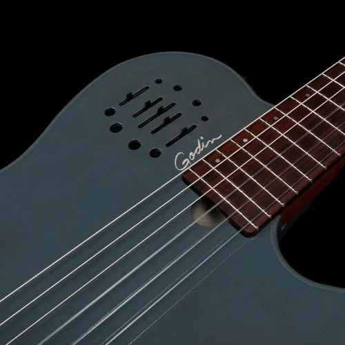 Vista 12 de Godin Guitarra eléctrica de cuerpo hueco de 6 cuerdas, derecha, azul Arctik (052387)