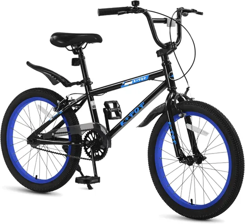 Bicicleta infantil de 20 pulgadas para niños de 7 a 12 años, estilo BMX, bicicletas ligeras para niños, bicicletas para niños con frenos delanteros