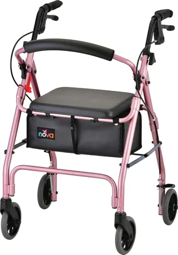 Vista 18 de Nova - Productos Médicos Get Go Petite Rolling Walker, caminador rodante pequeño - 13 libras., 4209CRD, Rojo, 1, 1