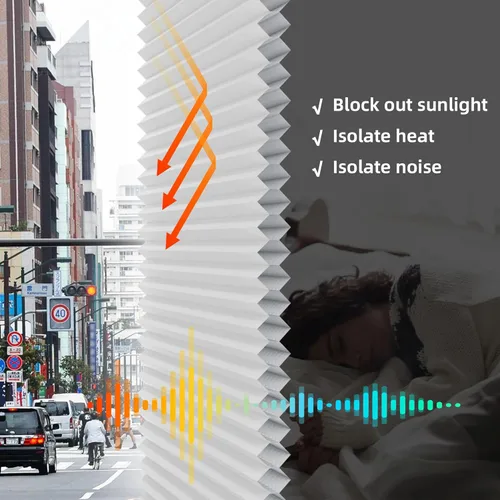 Vista 4 de Persianas celulares opacas sin cordones, persianas de tragaluz para ventanas, persianas de techo para el hogar, oscurecimiento de la habitación