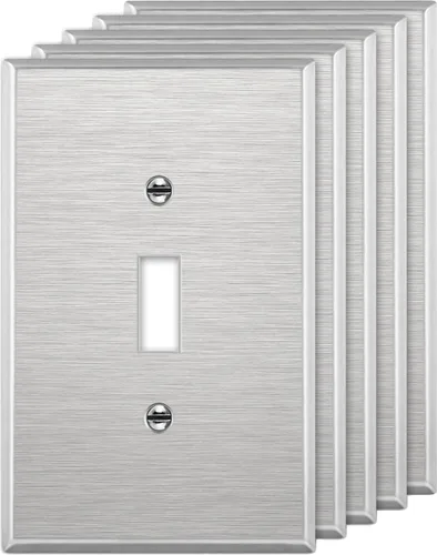 Vista 28 de LIDER Placa de Pared de Metal para Interruptor de Luz de Palanca, Cubierta de Interruptor de Acero Inoxidable, Resistente a la Corrosión