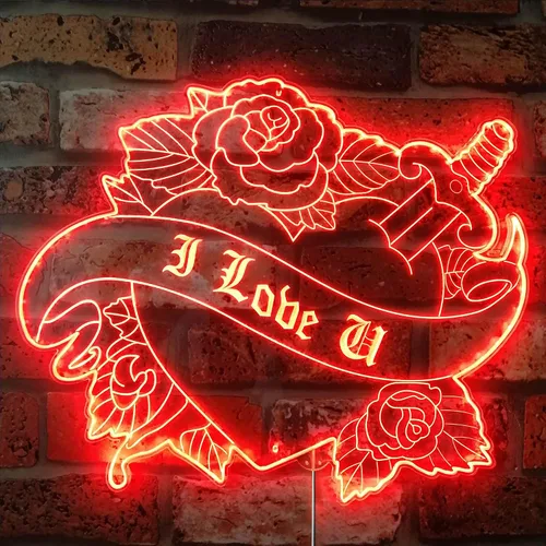 Vista 7 de ADVPRO Flor con tatuaje de serpiente RGB Dynamic Glam LED Sign - Forma de corte a borde - Decoración de pared 3D inteligente - Iluminación dinámica