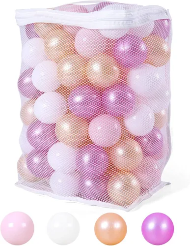 Vista 43 de Paquete de 100, 200, 500 pelotas para alberca de bolas, set de estrellas y redondas, sin BPA, sin ftalatos, no tóxico, a prueba de aplastamiento