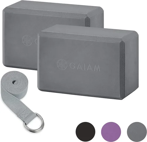 Vista 21 de Gaiam Yoga Block - Supportive Latex-Free Eva Foam - Soft Non-Slip Surface with Beveled Edges for Yoga, Pilates, Meditation