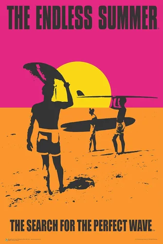 Vista 6 de Scorpio Posters The Endless Summer - Movie Mini Poster - Officially Licensed - 11" x 17" - with Black Wood Poster Holder