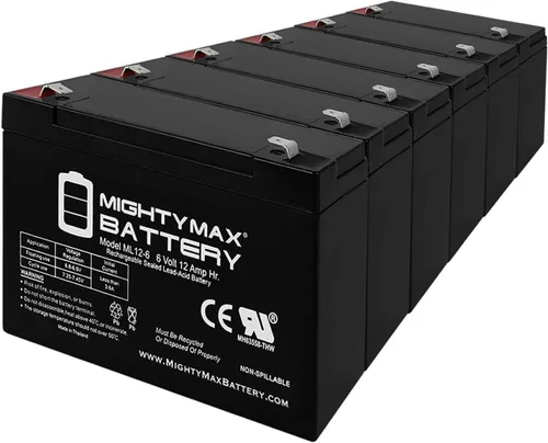 Vista 12 de Mighty Max Battery ML12-6F2-6 voltios 12 AH, terminal F2, batería recargable SLA AGM