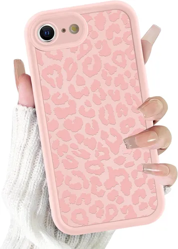 Vista 23 de Bonita funda de teléfono con estampado de guepardo para iPhone 7/8/SE 2020/2022 de 4.7 pulgadas, diseño estético de lujo de leopardo negro, a prueba