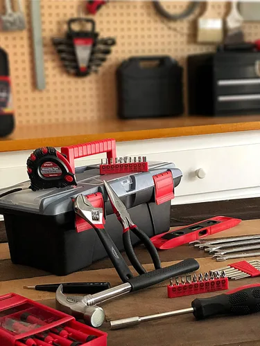 Vista 4 de Apollo Tools - Juego de herramientas para el hogar de 53 piezas, incluye herramientas y caja de herramientas con una selección de las herramientas