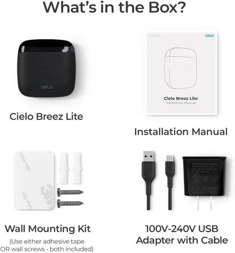 Vista 2 de Breez Lite Controlador inteligente de CA para mini-Split, ventanas y aire acondicionado portátiles y bombas de calor Aplicación gratuita, sin