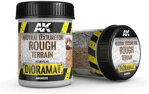 AK Interactive - Textura neutra para terrenos difíciles - 8.5 fl oz - Pasta acrílica de diorama/base miniatura - AK8025