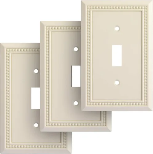 Vista 31 de Henne Bery Sunken Pearls - placa decorativa de pared, placa decorativa de pared, tapa de salida de la placa del interruptor, aleación de zinc sólida