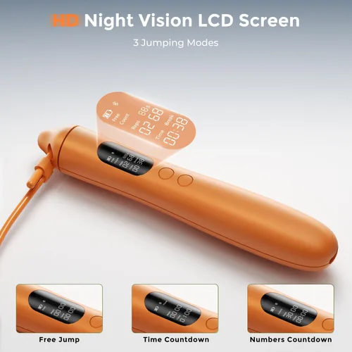 Vista 6 de Smart Jump Rope, Wireless Jumping Rope, Supports Game App Interaction, Suitable for Home and Gym exercise, Fitness Skipping Rope, Suitable for