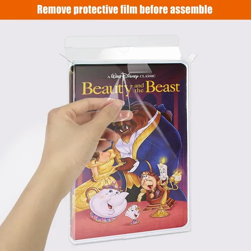 Vista 5 de Funda de almacenamiento VHS, contenedor transparente de casete VHS - 10 paquetes