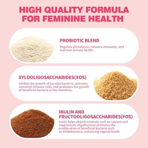 Vista 3 de BAKAKOUL Suplemento de probióticos vaginales con prebióticos y mezcla de probióticos de Lactobacillus para el equilibrio del pH en mujeres