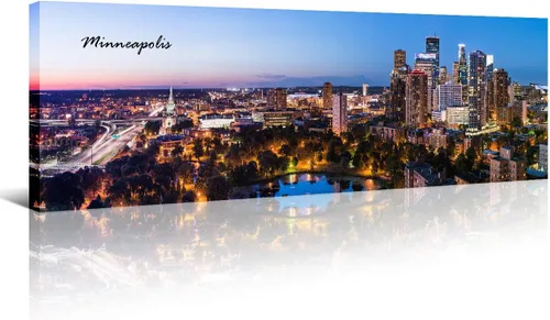 Vista 35 de Atlanta Skyline - Arte de pared para sala de estar, lienzo de paisaje urbano, decoración moderna para el hogar, imágenes panorámicas, edificio