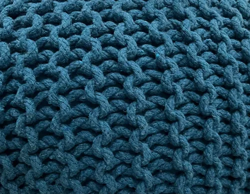 Vista 33 de FRELISH DECOR - Puf redondo otomano tejido a mano, 100% algodón, puf de punto, silla de suelo para sala de estar, reposapiés de dormitorio para sofá