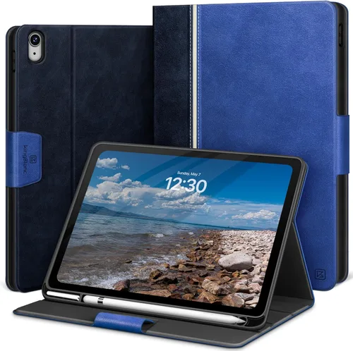 Vista 11 de KingBlanc Funda para iPad (A16) 11ª Generación 11 pulgadas 2025, iPad 10ª Generación 10.9" 2022 con soporte para lápices, funda protectora de cuero