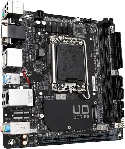 Vista 3 de GIGABYTE H610I (H610/ Intel/LGA 1700/ Mini-ITX/ DDR5/ Single M.2/ PCIe 4.0/ USB 3.2 Gen1/ Intel GbE LAN Chip/placa madre)
