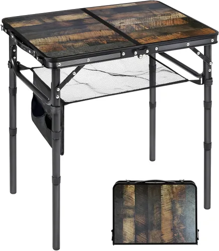 Vista 14 de RedSwing Mesa de campamento portátil de 2 pies, mesa plegable de aluminio de altura ajustable con asa de transporte, mesa ligera para picnic al aire