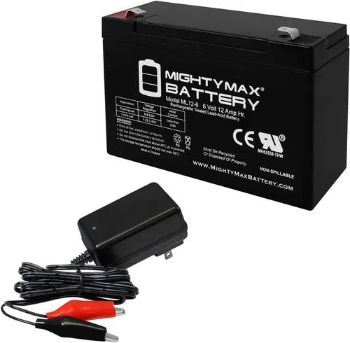 Mighty Max Battery Batería de 6 V 12 AH que reemplaza a Peg Perego E-Tractor IGED1061 + cargador de 6 V