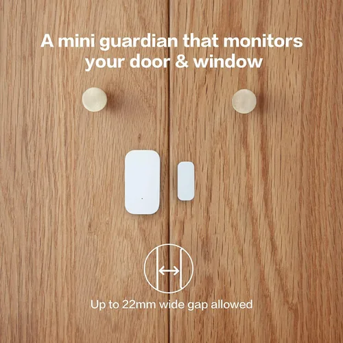 Vista 4 de Aqara - Paquete de 3 sensores Zigbee de puerta y ventana, sensor de contacto inalámbrico mini, automatización del hogar, requiere Aqara Hub