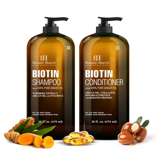 Vista 12 de Botanic Hearth Juego de champú y acondicionador para cabello rizado para cabello rizado Desenreda, define y mejora los rizos Con aceite