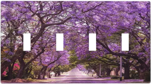 Vista 93 de Cubiertas de pared de lodge rústico retro con diseño de osos, ciervos y animales salvajes. Placas de pared dúplex simples para interruptor de luz.