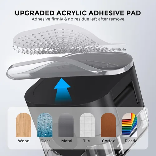 Vista 5 de AhaStyle Organizador magnético de cables [1s Lock] Paquete de 6 soportes para cables de cable, clips adhesivos fuertes para cables [suave ajustable]