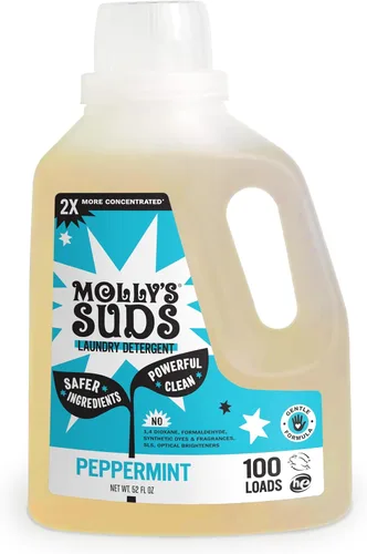 Vista 9 de Molly's Suds Detergente líquido para ropa Jabón detergente limpio para ropa para pieles sensibles 2 veces concentrado, de alta eficiencia (HE)