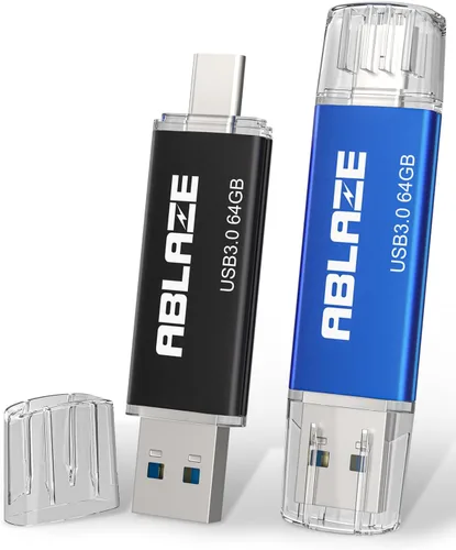 Vista 12 de ABLAZE 16GB Unidad Flash USB Tipo C 10 Pack, Memoria Stick Thumb Drive Dual USB 2.0+USB C Compatible con iPhone 16/15, Smartphone Android