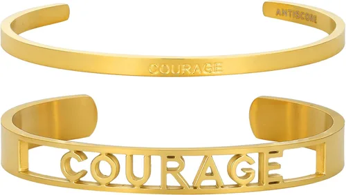 2 PCS Selling 18K Gold Stainless Steel Bracelet for Women, Engraved Whisper Cuff Bangle Bracelets Jewelry Gift for Wife, Sisters, Daughter & Friends