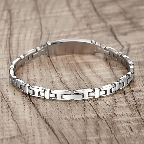 Vista 10 de LinnaLove Lady Medical Alert - Pulseras médicas de acero inoxidable para mujer, 7.5 pulgadas