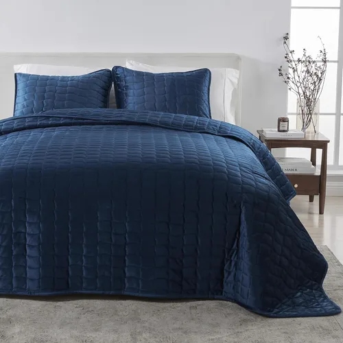 Vista 7 de Great Bay Home Juego de edredón y funda de almohada de terciopelo de tamaño individual, terciopelo de lujo de doble cara, juego de ropa de cama
