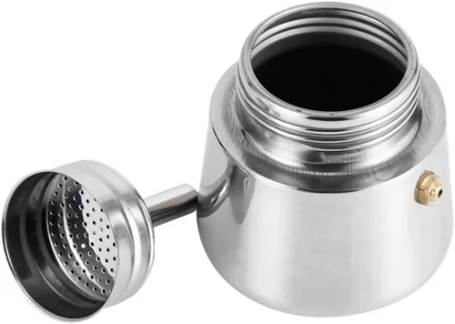 Vista 6 de 3.4 fl oz/6.8 fl oz/10.1 fl oz/15.2 fl oz Olla de acero inoxidable Espresso Greca cafetera para inducción de gas o estufa eléctrica Uso de oficina