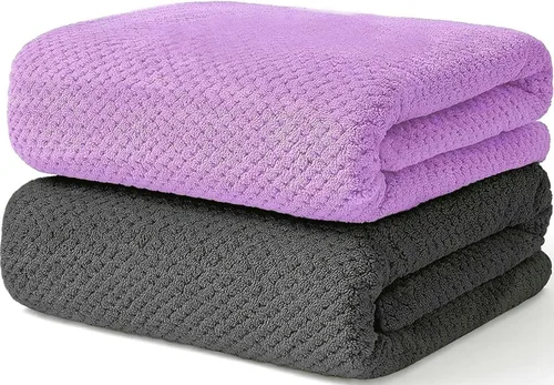 Juego de 2 Toallas de Baño, Juego de Toallas de Baño Waffle, Súper Suaves, Altamente Absorbentes, Toallas Resistentes de Secado Rápido para Baño