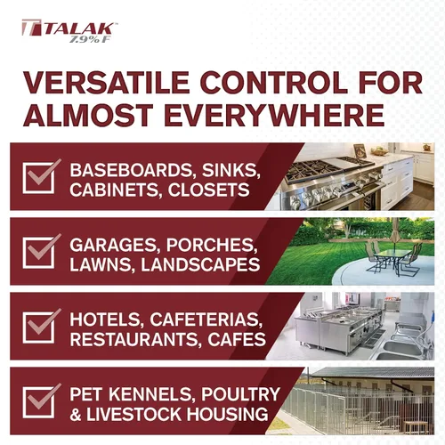 Vista 8 de Atticus Talak 7.9 F Bifentrina Insecticida Concentrado (96 oz) – Control de insectos en interiores y exteriores