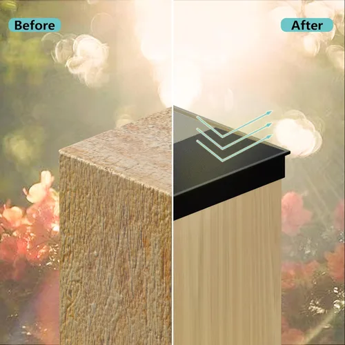 Vista 5 de HILLMASTER Tapas de poste de 4 x 4 para postes de valla de madera de 3.5 x 3.5 pulgadas, a prueba de agua, a prueba de rayos UV, duradero, cubierta