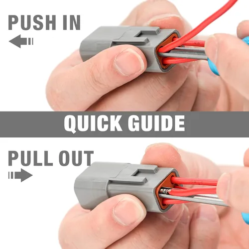 Vista 4 de iCrimp Deutsch Herramientas de extracción de contactos, serie DT, kit de herramientas de extracción de terminales para contactos sólidos Deutsch