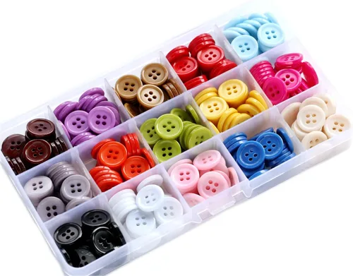 Vista 13 de 160 botones de costura de 5/8 pulgadas (15mm) para prendas de vestir con parte trasera plana, botones azul oscuro, manualidades, proyectos