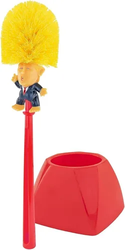 Fairly Odd Novelties Cepillo para taza de Donald Trump con soporte - Hace que el regalo de broma político de novedad Elefante Blanco sea perfecto,