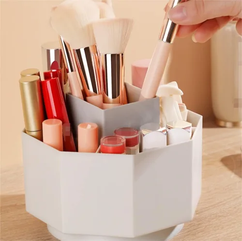 Vista 4 de Makeup Makeup Brush Storage Bucket Desktop Organizer Multifunction Cosmetic Storage Organizer