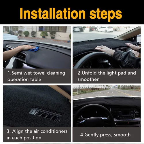 Vista 7 de Great-luck Protector de tablero de ajuste personalizado, fácil instalación, reduce el deslumbramiento y elimina grietas para Silverado 1500