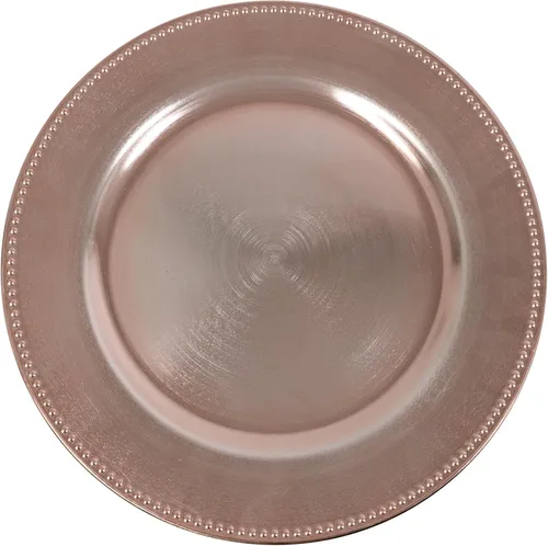 Vista 22 de Simply Elegant Placa de carga de plástico grabada a rayas, placa de servicio para fiestas, cenas, bodas, quinceañeras y eventos, 13 pulgadas